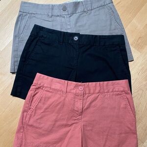 Bundled  3 Ann Taylor LOFT shorts (red, black, taupe) size 2